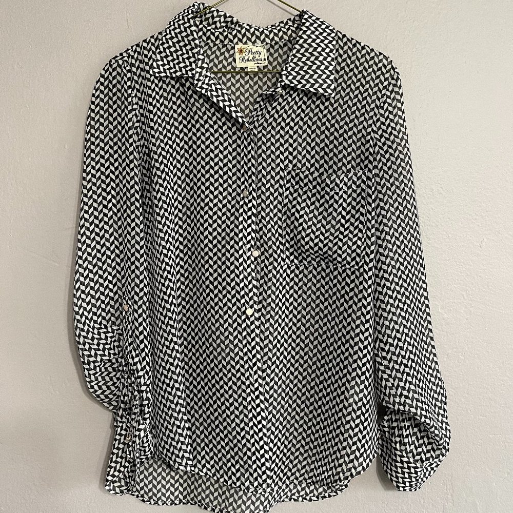 Black and White Checked Shirt